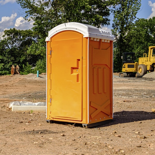 can i customize the exterior of the portable toilets with my event logo or branding in Hollis Crossroads AL